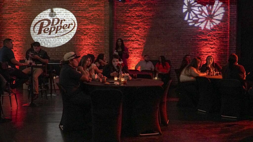 Guests enjoying event atmosphere