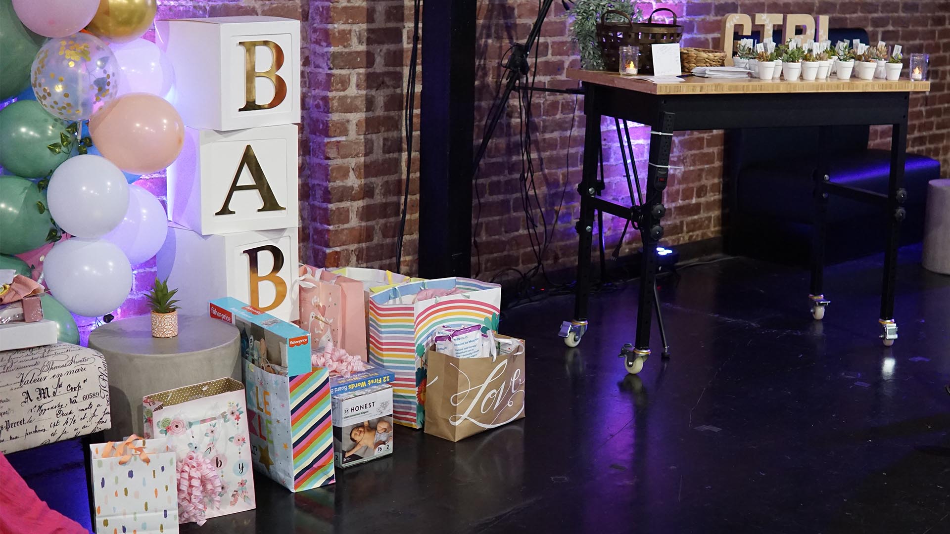 Elegant baby shower setup LA