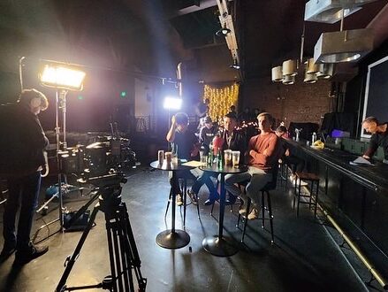 Production Team Filming a Project